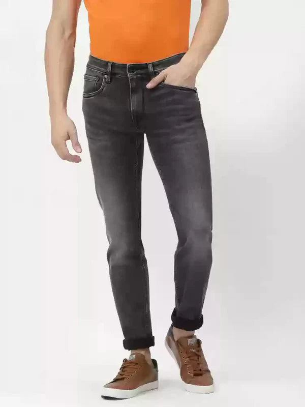 Dark Grey Stretchable Denim Pant