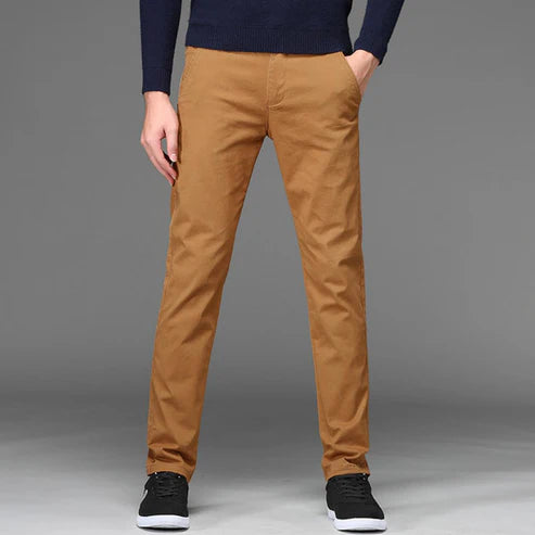 Brown Cotton Chinos Pant